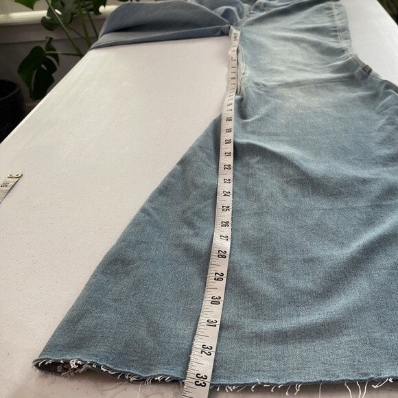 Free People Flare Float On High Rise Distressed Flare Jeans Fray Hem Retro 60's - Picture 12 of 16